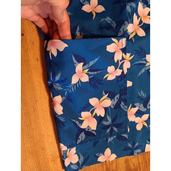 Hilo Hattie Sarong Pareo Wrap Tie Dress With Jacket 2 Piece Set Blue Hawaiian - Picture 6 of 8